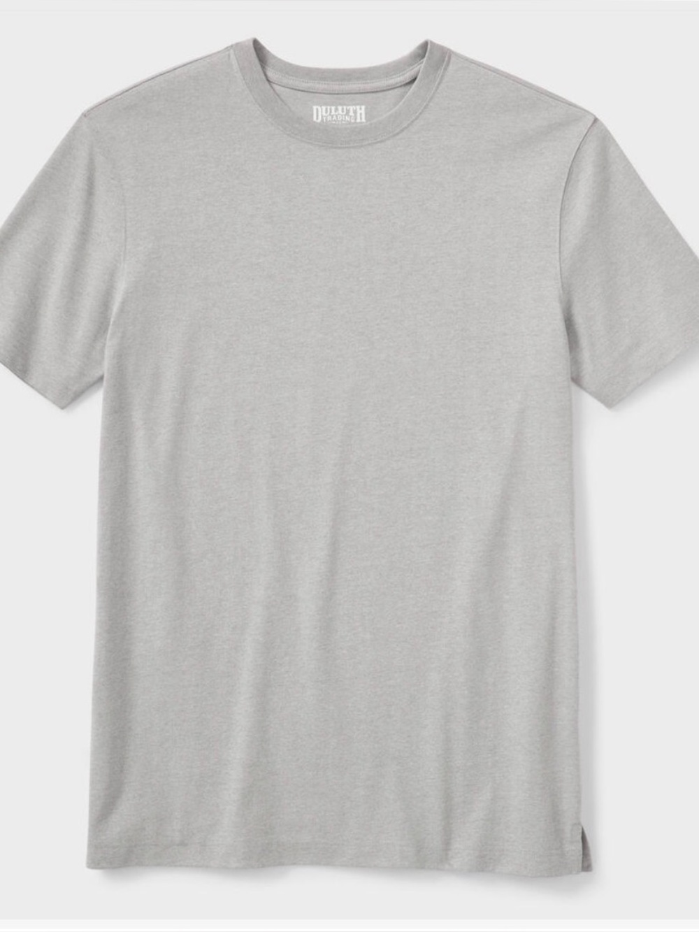 Duluth Trading Co HeatherGray Short Sleeve Longtail T